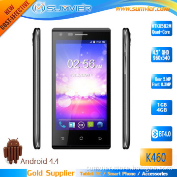 Latest 4.5" Mtk6582m Quad-Core 1.3GHz 1g+4G Phone Android 4.4 (K460)